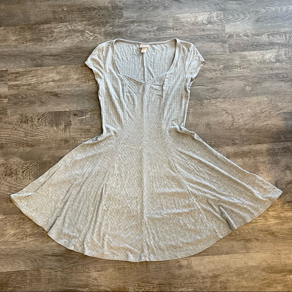 EUC Gray Ribbed Mini Dress